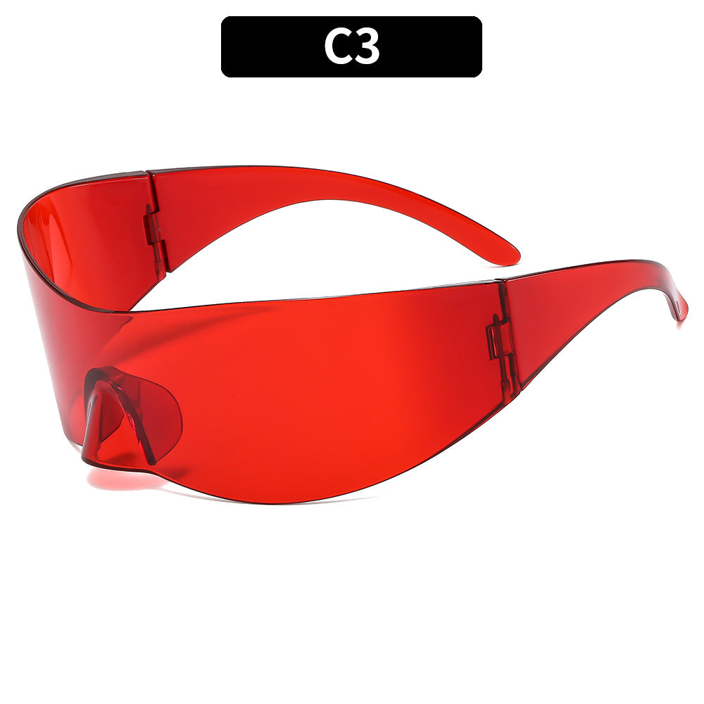 Trendy Y2K Futuristic Unframed Sunglasses Stylish Outdoor Shades