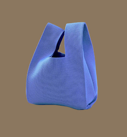 Knitted Tote Bag With Cute Designs Soft Polyester Casual