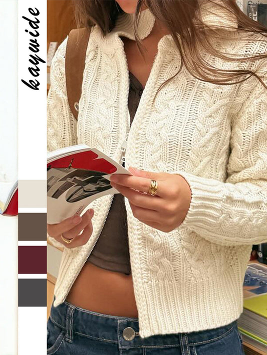 Casual Solid Cardigan Sweater for Women
