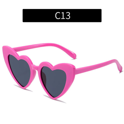 Colorful Heart-Shaped Sunglasses for Family Fun