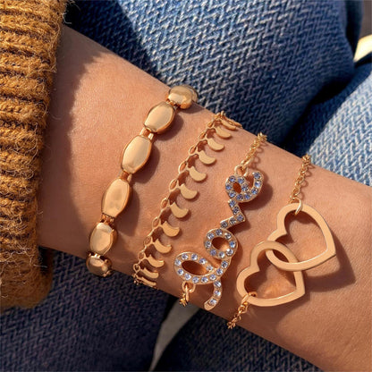 Vintage Geometric Twist Alloy Bracelet For Women