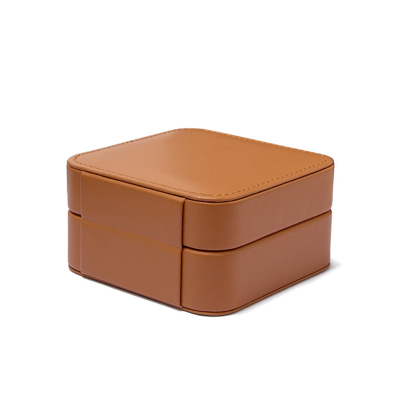 Solid Color Portable Travel Jewelry Case