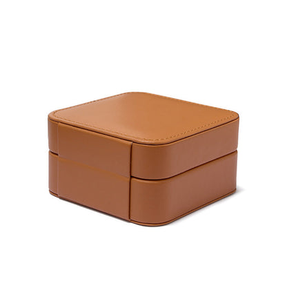 Solid Color Portable Travel Jewelry Case