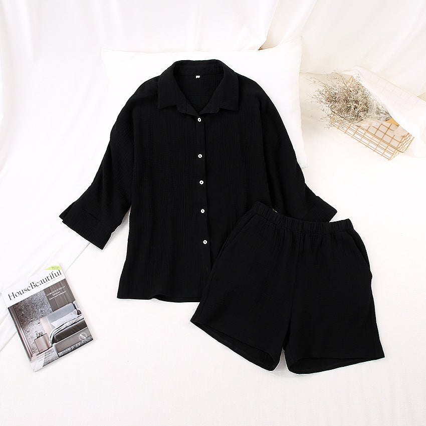 Solid Color Casual Sleepwear Sets