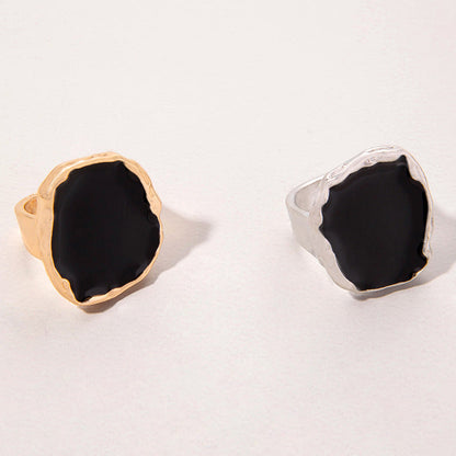 Geometric Alloy Adjustable Ring Vintage Style Jewelry