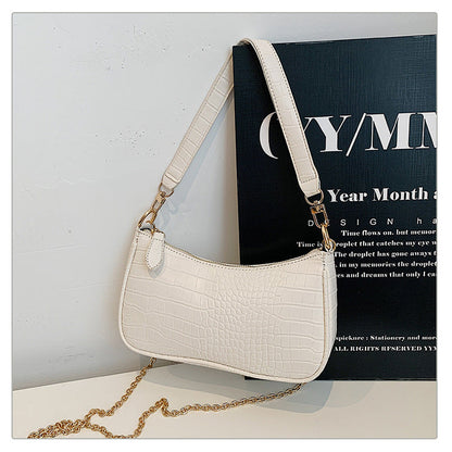 Trendy Croc Texture Mini Shoulder Bag for Women
