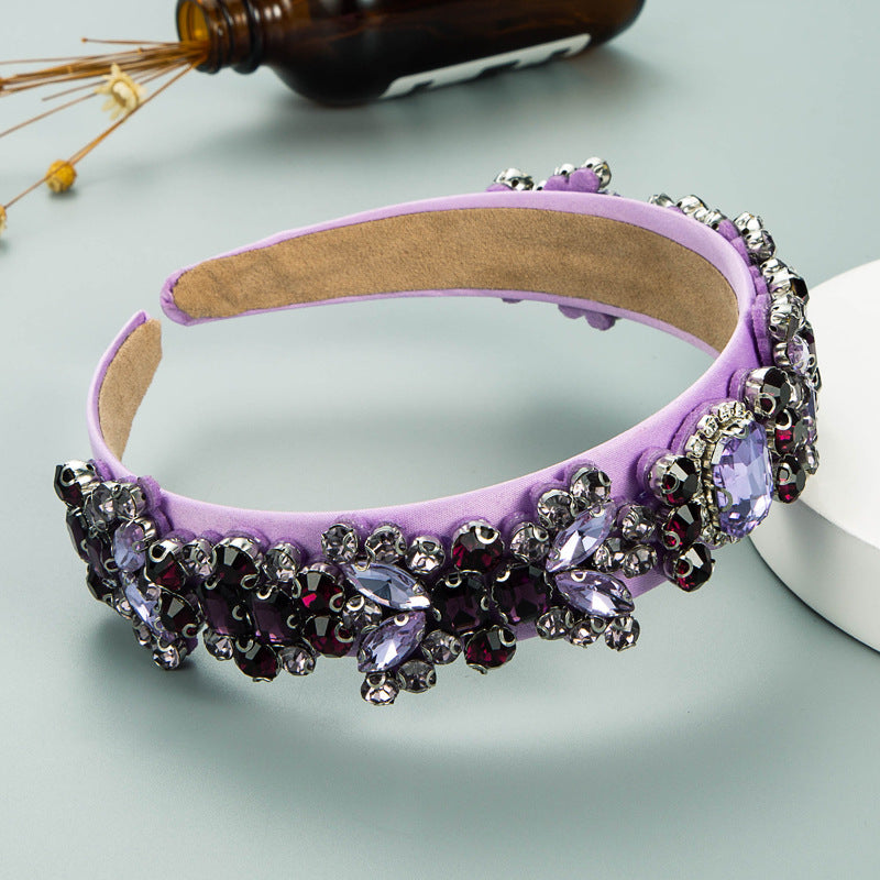 Baroque Style Rhinestone Headband Fashionable Hair Accessory
