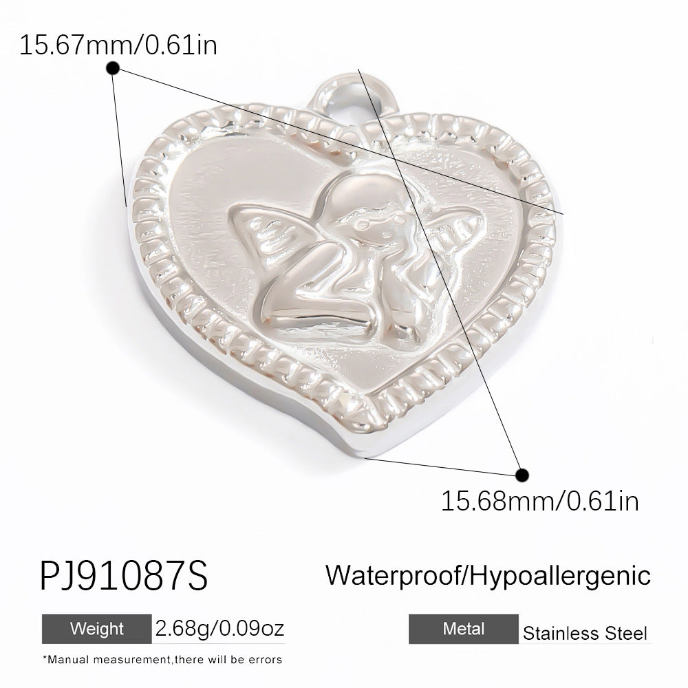 Stylish Steel Color Pendant Necklace Minimalist Design