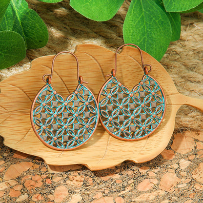 Bohemian Style Metal Earrings Vintage Tassel Earrings for Women