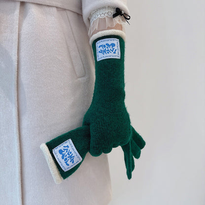 Winter Thermal Soft Touchscreen Wool Long Gloves