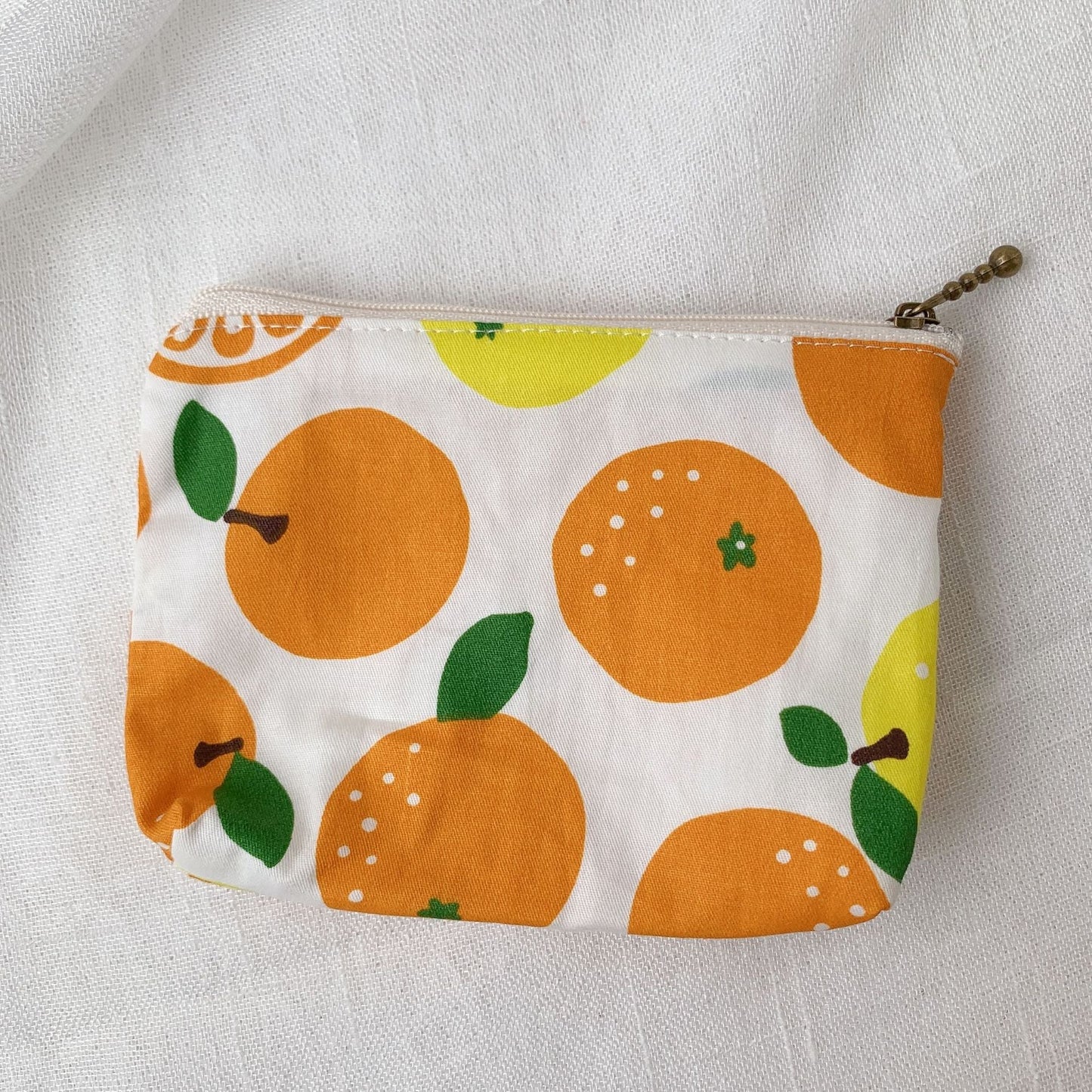 Mini Cartoon Zipper Wallet for Women Cute Floral Fabric Purse
