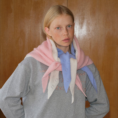 100% Pure Wool Triangular Scarf Women's Knit Winter Scarf
