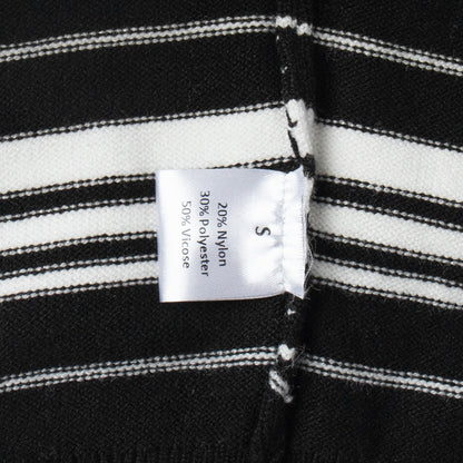 Striped Polo Collar Knitted T-Shirt Casual Retro Style
