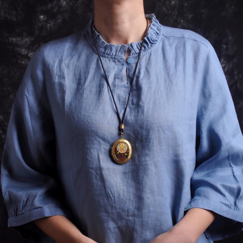 Pure Copper Gawu Box Pendant  Tathagata Life Necklace Nepal &Tibetan Pendant