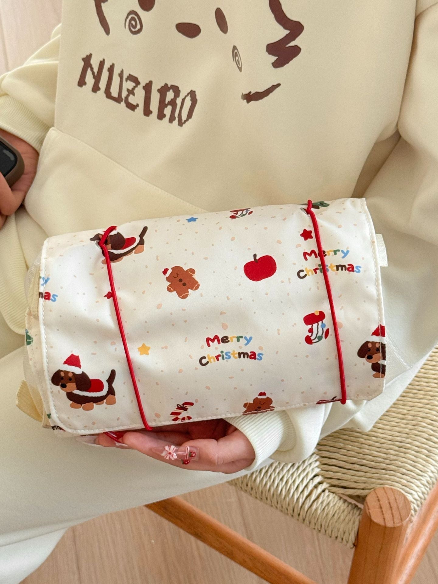 Cute Bear Makeup Bag Portable Large Capacity Travel Organizer