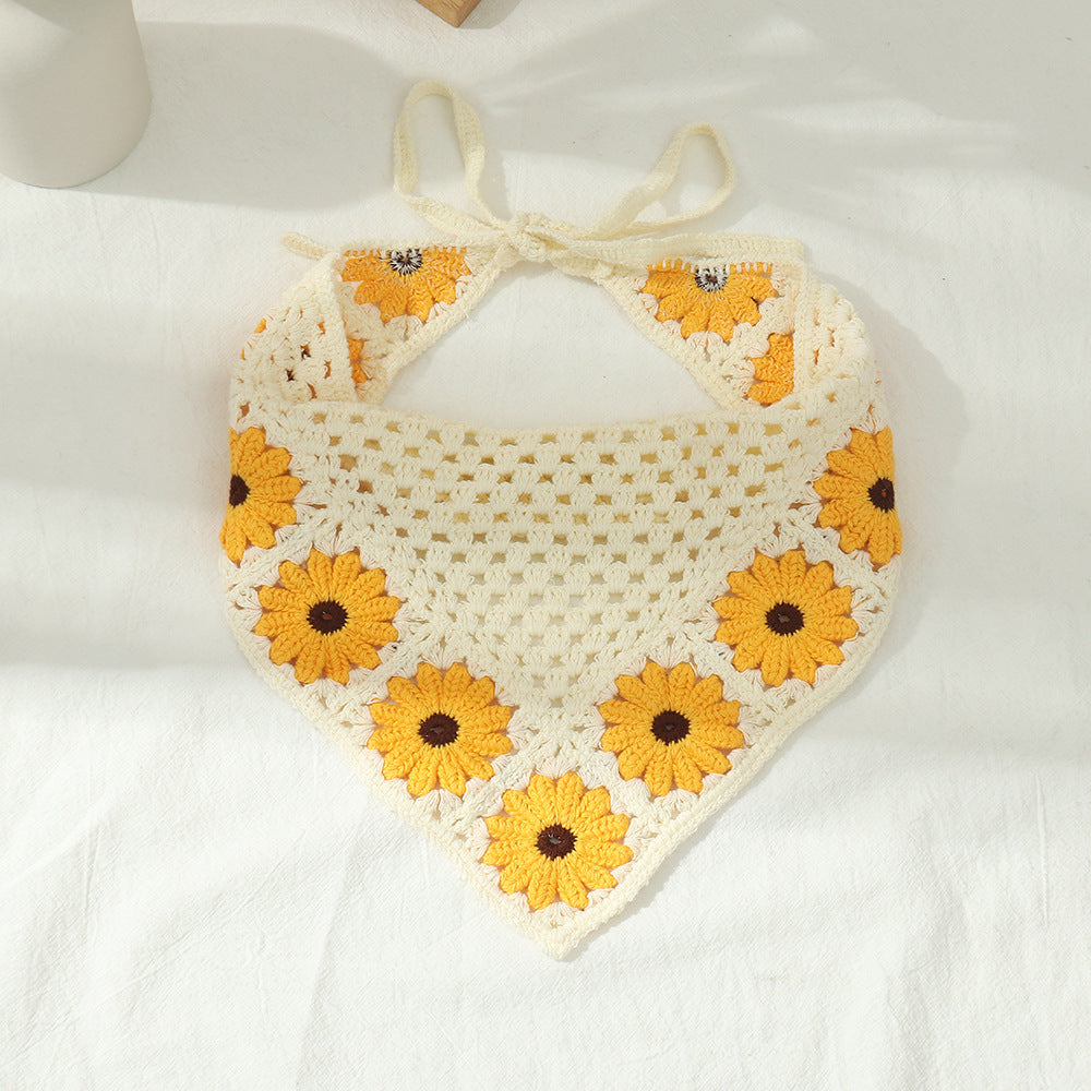 Handmade Crochet Hairband Sunflower Mushroom