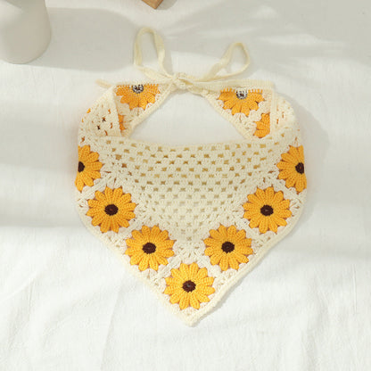 Handmade Crochet Hairband Sunflower Mushroom
