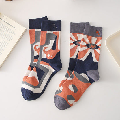 Rufia - 4 Pairs Zodiac Sign Socks