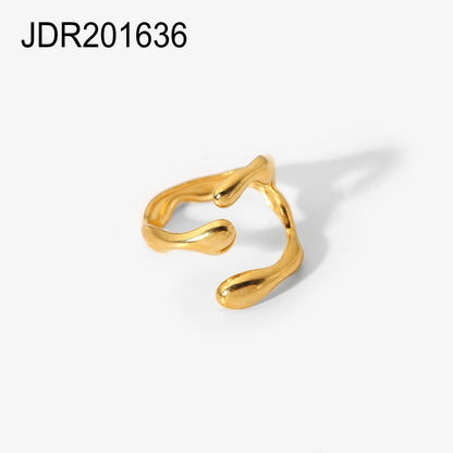 Irregular Adjustable Punk Simple Rings