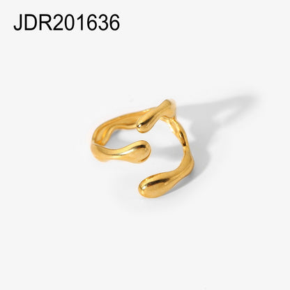 Irregular Adjustable Punk Simple Rings