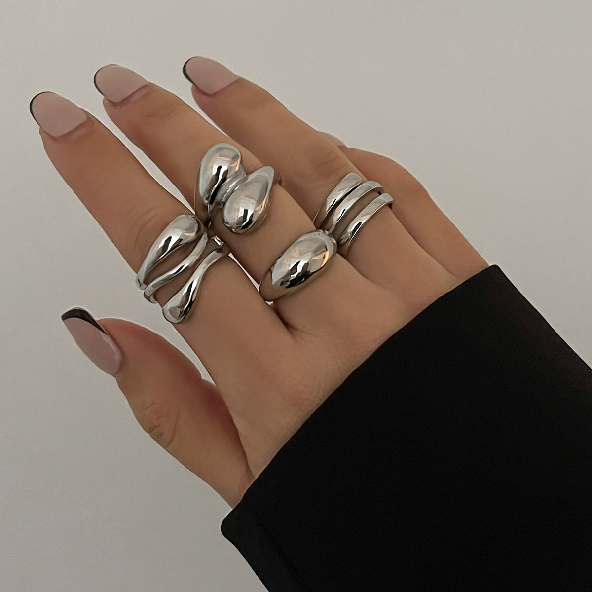 Statement Metal Wide Spring Bracelet Punk Style for Women