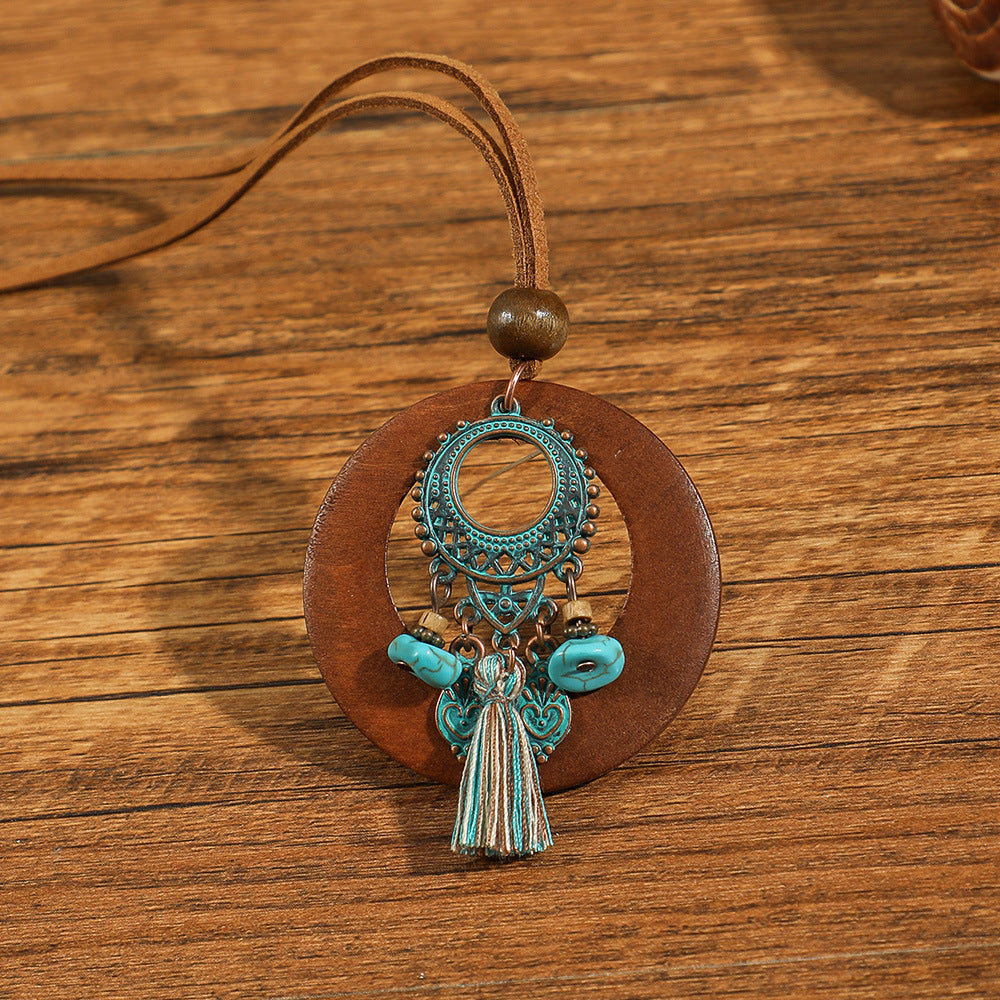 Bohemian Floral Shell Necklace Vintage Style Accessories