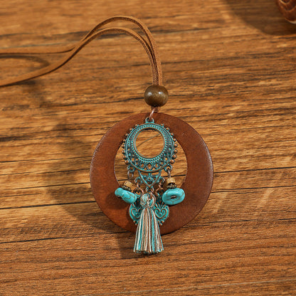 Bohemian Floral Shell Necklace Vintage Style Accessories