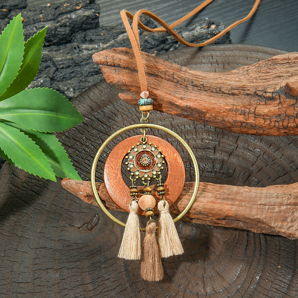 Trendy Bohemian Tassel Necklace Zinc Alloy Travel Jewelry