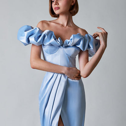 Elegant One-Shoulder Ruffle Maxi Dress for Women