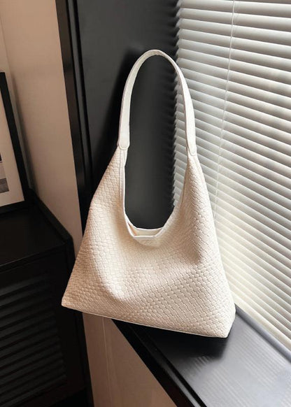 Woven Texture Hobo Shoulder Bag Soft Material