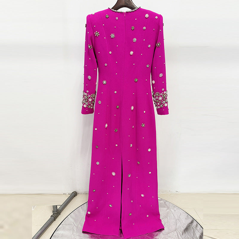 Beaded Long Dress Elegant Party Gown
