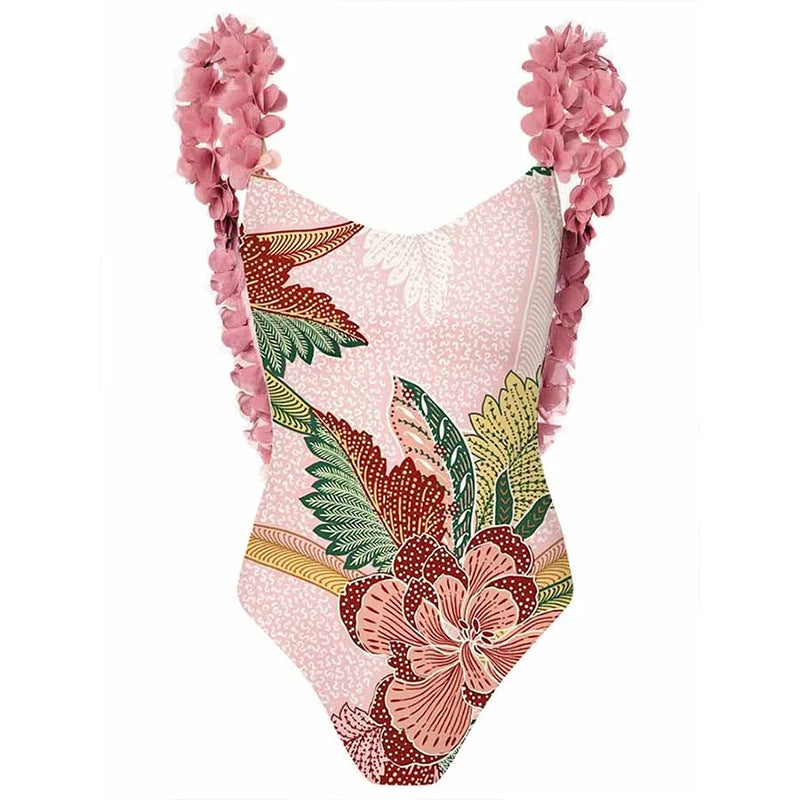 Ruffle Backless Swimwear String Cover
