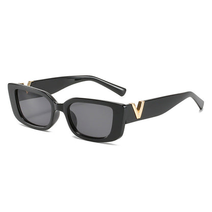 Square Frame Sunglasses V-Shape Trendy Fashion Eyewear