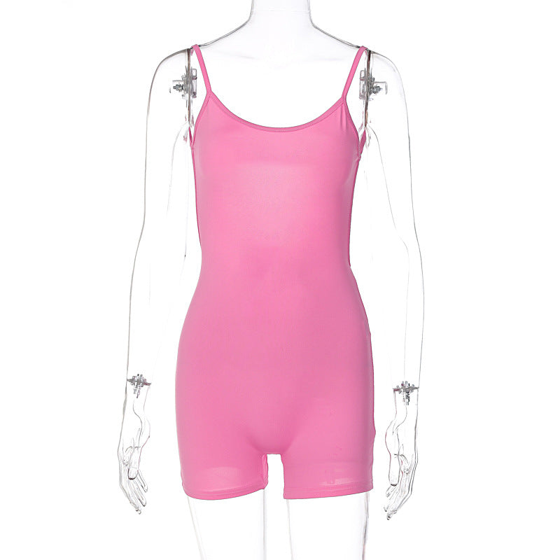 Backless Ruched Jumpsuit Sexy Slim Fit