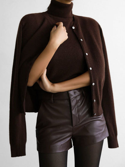 Knitted Sweater Vest and Cardigan Set Casual Fashion