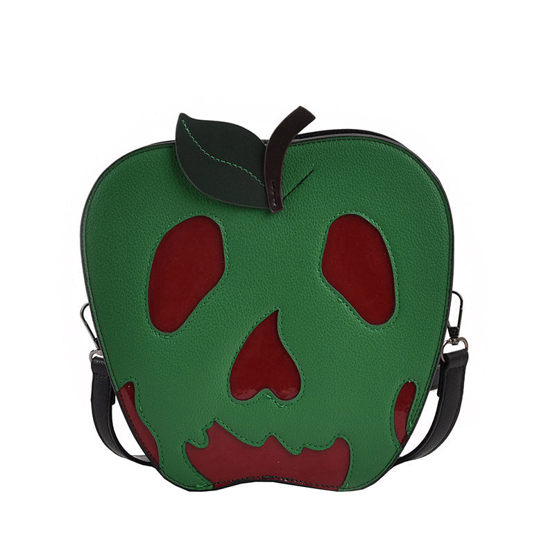 Skull Shoulder Bag Trendy Colorblock Design PU Crossbody