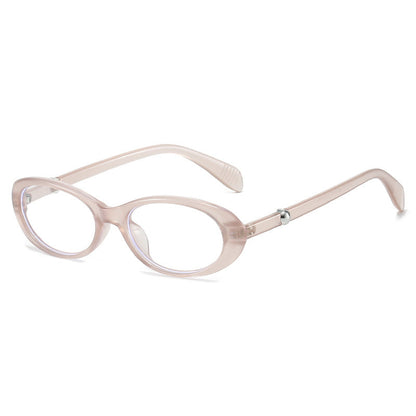 Trendy Oval Sunglasses with Rhinestones and Pearls