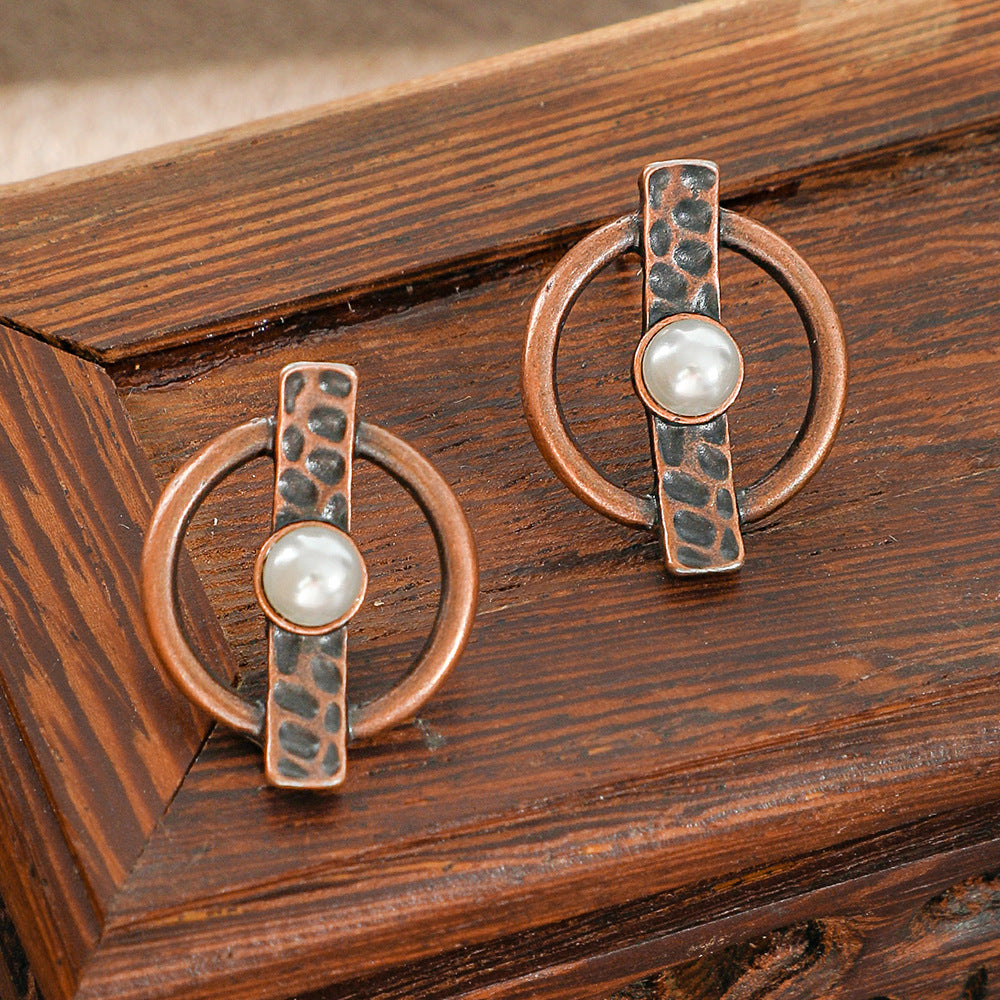 Bohemian Tassel Earrings Geometric Wood Beads Handmade Jewelry