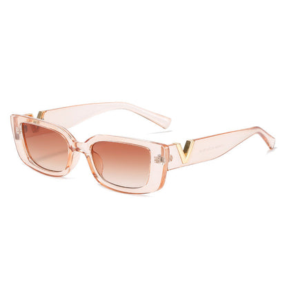 Square Frame Sunglasses V-Shape Trendy Fashion Eyewear