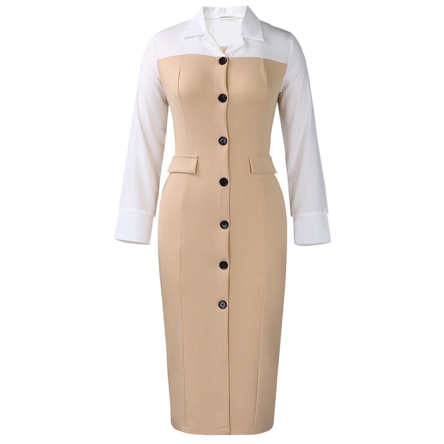 Elegant Blazer Dress With Pencil Skirt And Long Sleeves