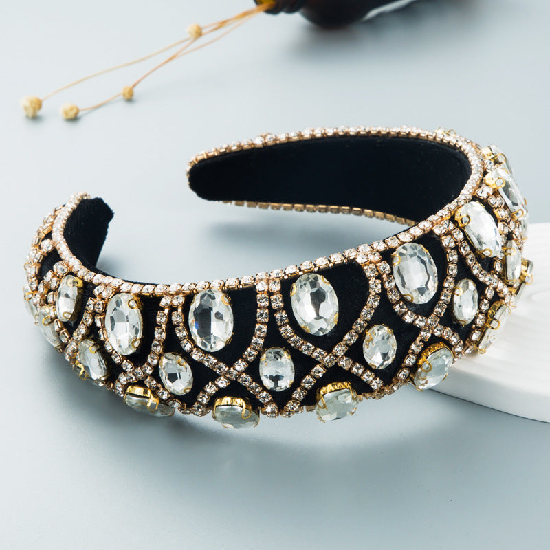 Vintage Velvet Headband Wide Band Soft Hair Accessory