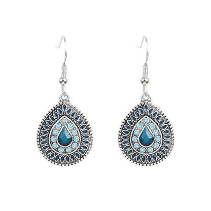 Exaggerated Bohemian Long Dangle Earrings Geometric Alloy Teardrop Tassel Earrings
