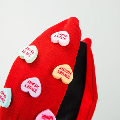 Valentine's Day Heart Shaped Hairband Cute Thick Fabric Headband