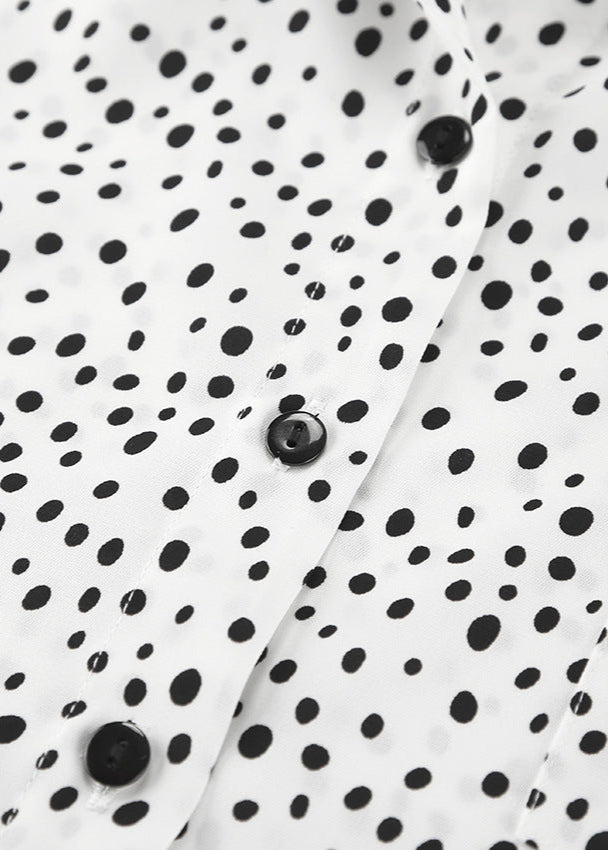 Polka Dot Lounge Set Lightweight Breathable Fabric