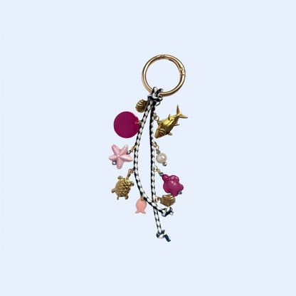 Retro Ocean Pendant Braided Bag Charms