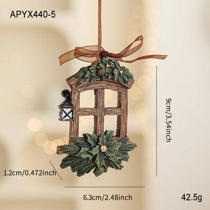 Colorful Resin Christmas Cartoon Hanging Ornament