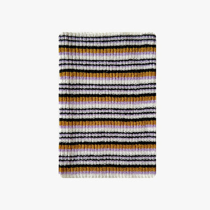 Striped Wool Blend Knit Neck Warmer for Unisex Winter Wear