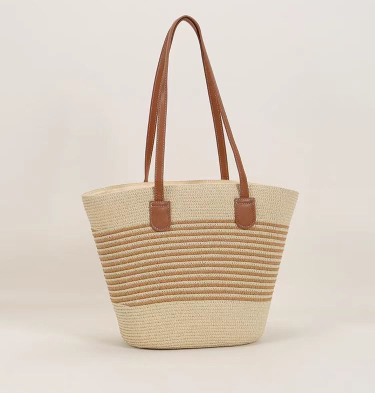 Women's Summer Straw Tote Bag Large Capacity Woven Shoulder Bag