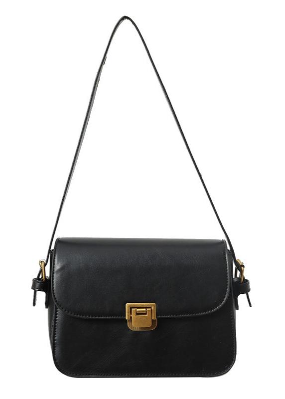 Compact PU Leather Crossbody Bag With Buckle