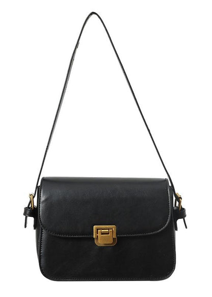 Compact PU Leather Crossbody Bag With Buckle